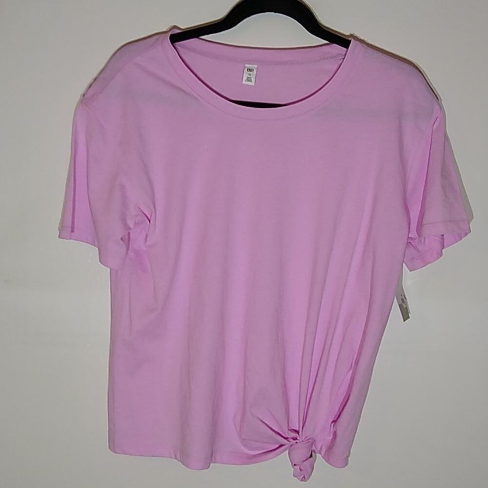 NWT BP pink knit top with knot. Women's size Medium Summer Fun